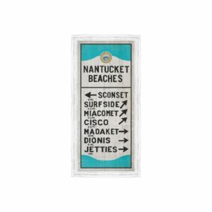 Nantucket Beach Directions Sign - Print