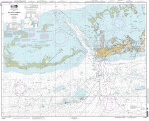 KEY WEST HARBOR, Florida - 2013 NOAA Chart Unframed