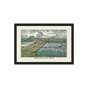 Nantasket Beach Birds Eye View 1879 Colored