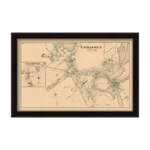 Village of COHASSET, MA 1876 Map