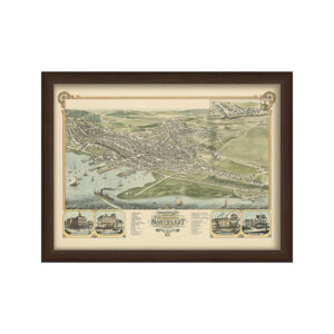 Nantucket Bird's Eye View 1881, Colored