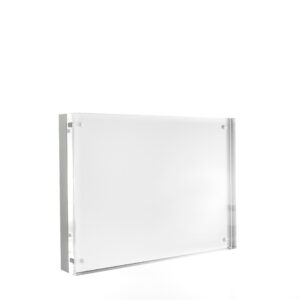 White Wood Back Acrylic Frame