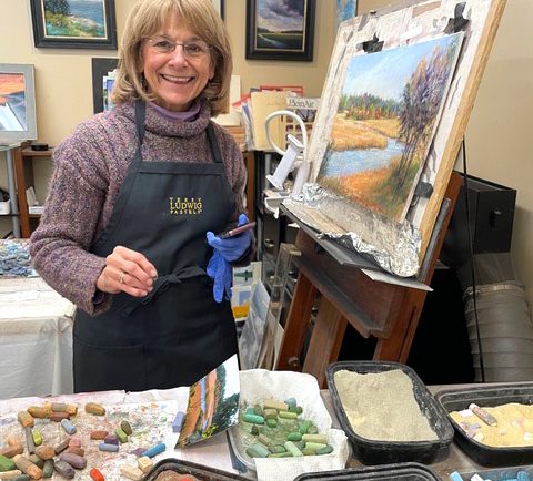Donna in her studio.